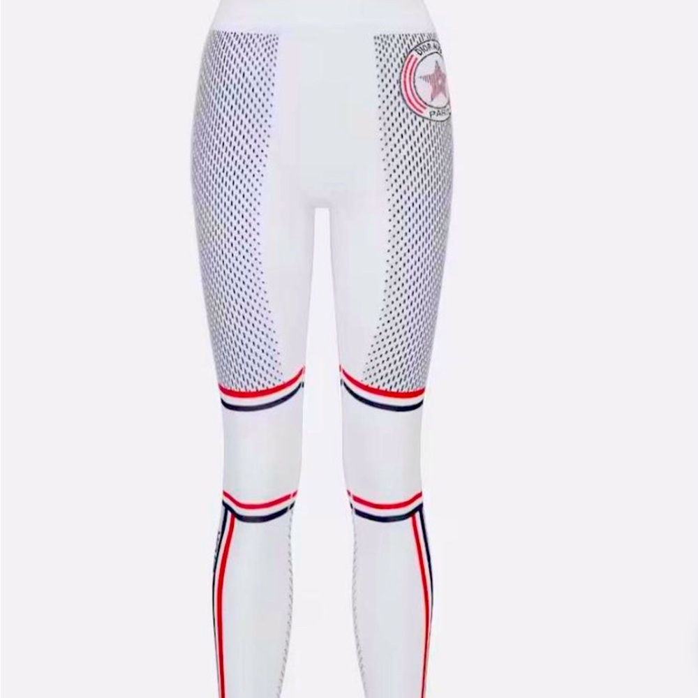 Christian Dior Women's White and Navy
Leggings AUTHENTIC 
Brand New condition